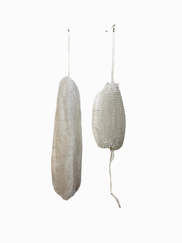 Face & Body African Exfoliating Net Sponge Duo -Mini Face + Full-Length Body Sponge (2-pack)