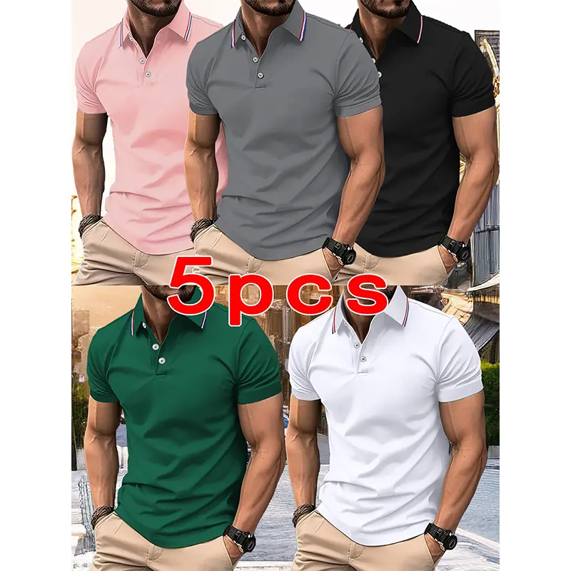 Dark green + white + pink + gray + black