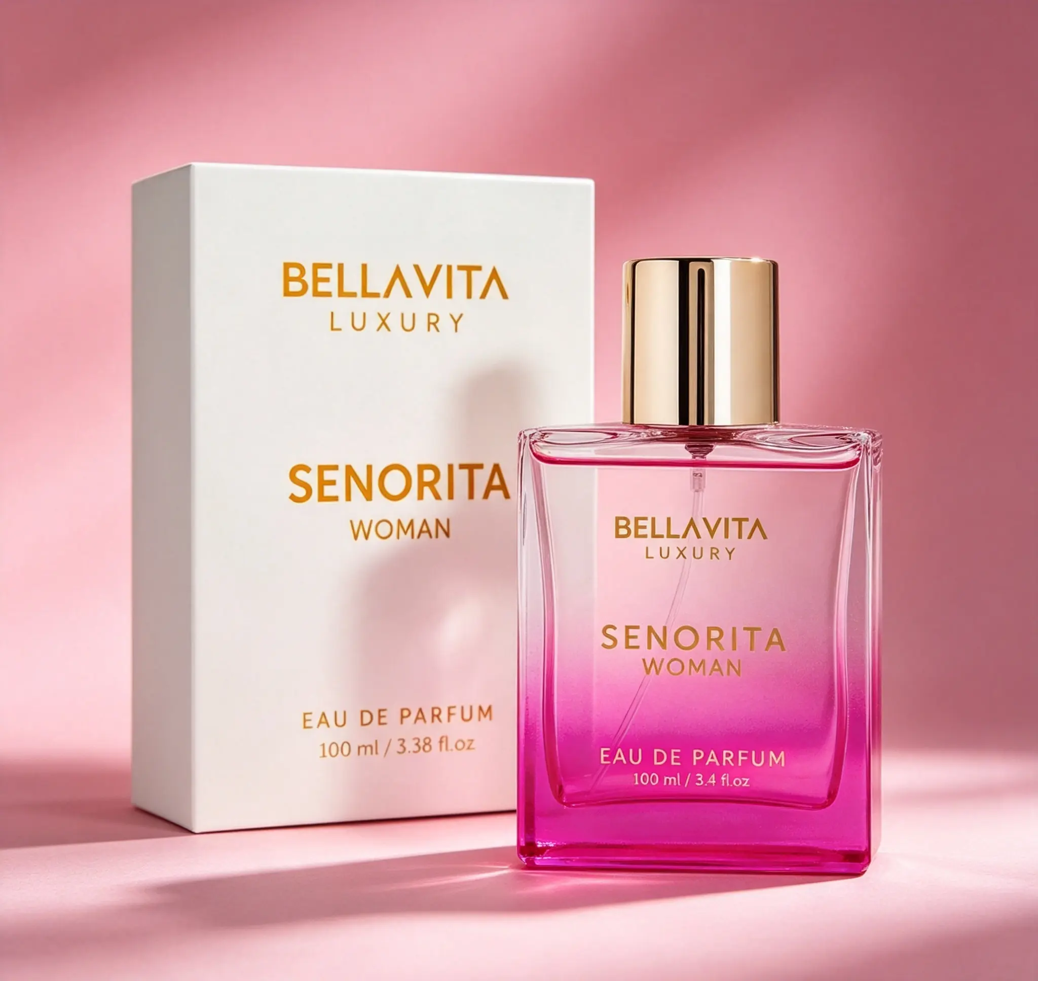 Bella Vita Luxury Senorita Eau De Parfum for Women – 3.4 Fl Oz / 100ml, Fresh Fruity Long-Lasting Fragrance with Yuzu, Lotus, Magnolia & Musk Notes