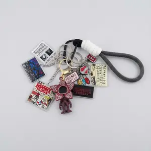 Stranger Things Merchandise Keychain for Men & Women - Alphabet Bag Charms and Chains - Perfect Stranger Things Gifts - Keychains for Car Keys fob