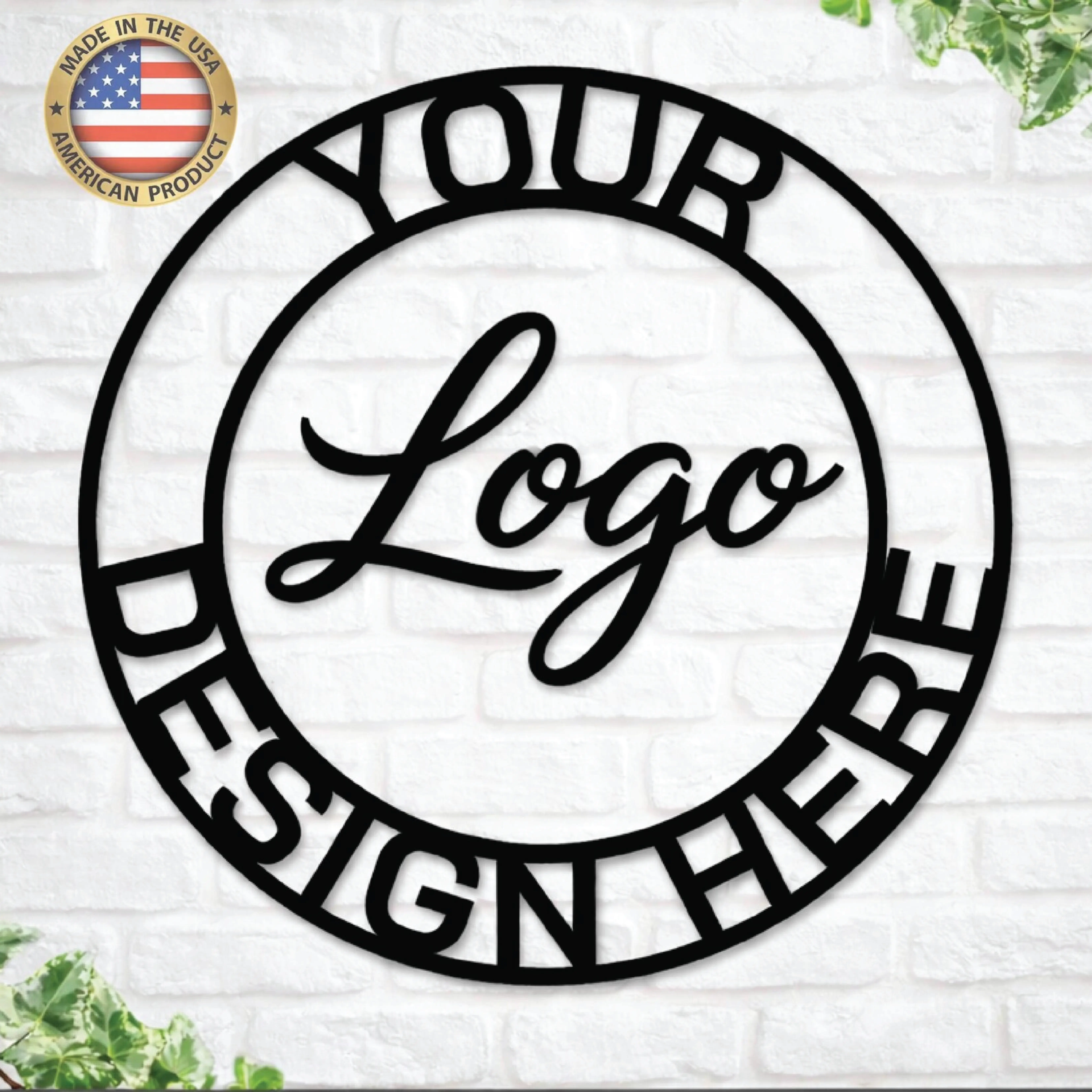 Custom Metal Logo Sign, Personalized Business Wall Decor, Office Branding Sign, Laser Cut Metal Art
