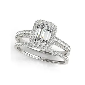 Classic Diamond Option White Gold Engagement Ring Set