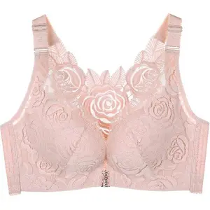 Floral Secrets: Comfort Rose Bra for Everyday Wear & Pushup - Pink