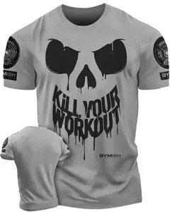 078. Kill Your Workout Funny Gym T-Shirt for Men Fitness Outfits Fitness Activewear