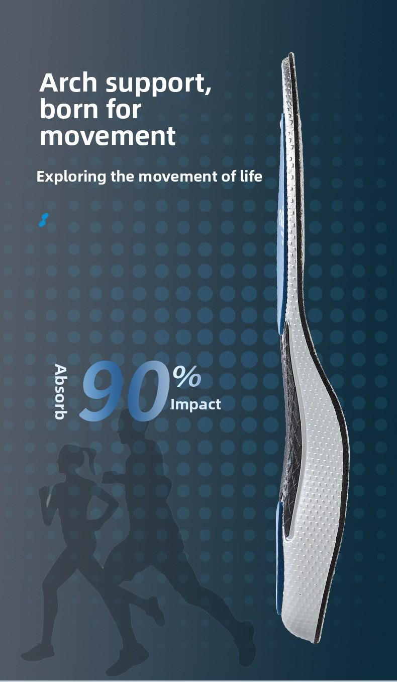 Sports Insoles |     High Elastic Shock Absorbing, Arch Support, Breathable Deodorant