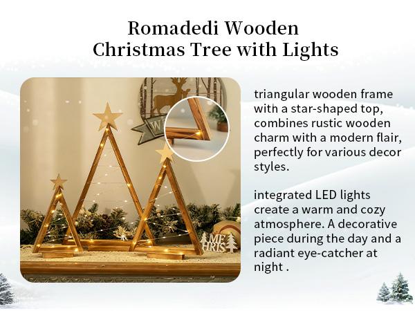 3 Pcs Lighted Christmas Tabletop Decorations, Wooden Tabletop Christmas Trees, Rustic Farmhouse Decor for Home, Table Fireplace Mantle Shelf Decor, Thanksgiving Christmas Gift 3 Pcs Lighted Christmas Tabletop Decorations, Wooden Tabletop Christmas Trees, Rustic Farmhouse Decor for Home, Table Fireplace Mantle Shelf Decor, Thanksgiving Christmas Gift