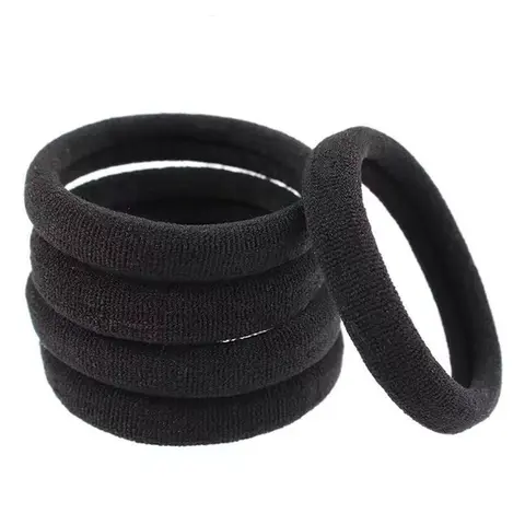 Women's 1-Piece Black Hairband, High-Elastic Rubber Band Hair Accessory for Female Fashion Enthusiasts