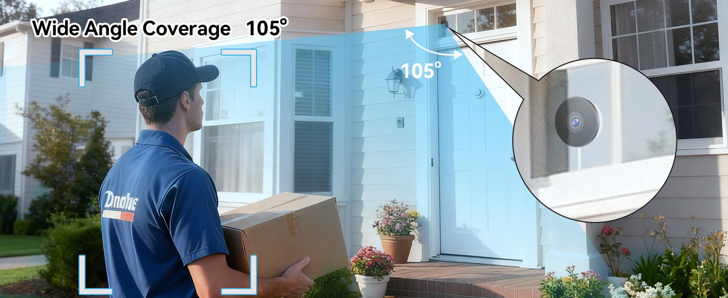 4MP Window Camera with Full-Color Night Vision, 4mm Blacklight Lens, AI Motion Detection, Two-Way Audio, Dual-Band WiFi