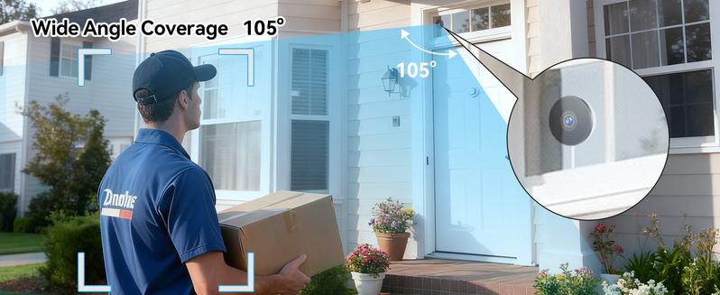 4MP Window Camera with Full-Color Night Vision, 4mm Blacklight Lens, AI Motion Detection, Two-Way Audio, Dual-Band WiFi