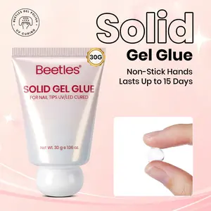 Beetles Non-Sticky Hand Solid UV Gel Nail Glue, for False Nails Tips and Press On Nails sets  Manicure Nailcare Spring Nail gift for mom Must-Have Spring Trend DIY Nail Art