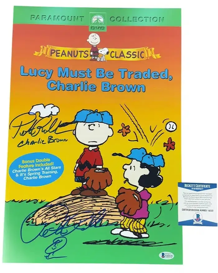 Peter Robbins signed & sketched 12x18 Poster Lucy Must Be Traded, Charlie Brown Peanuts