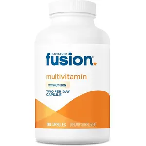 Bariatric Fusion Bariatric Multivitamin Without Iron – Post Bariatric Surgery Vitamin for Gastric Bypass & Sleeve Patients, 180 Capsules (3 Month Supply)