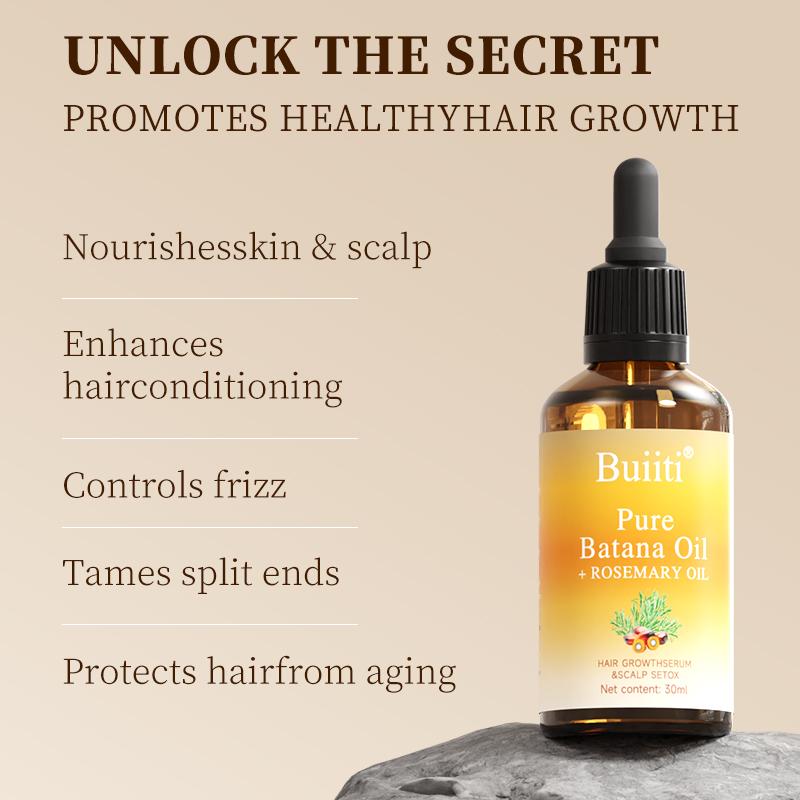 Buiiti Batana Oil with Rosemary for HairGrowth - Nourish Scalp & Detox forStrong &Healthy Hair, Organic BatanaOil with Rosemary -Reduce Hair Loss &Detox Your Scalp (30 mL) Haircare Rosemary Oil Buiiti Batana Oil with Rosemary for HairGrowth - Nourish Scalp & Detox forStrong &Healthy Hair, Organic BatanaOil with Rosemary -Reduce Hair Loss &Detox Your Scalp (30 mL) Haircare Rosemary Oil