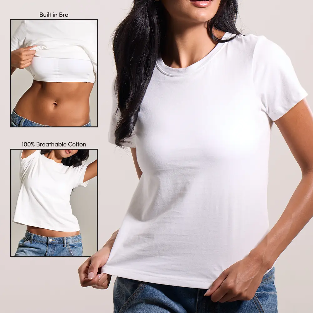 klassy Cotton Tee Full Length - Boxy Fit, Crew Neckline, 100% Cotton, Womenswear Top