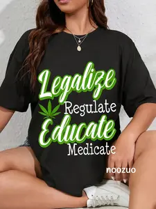100% Cotton Marijuana Supporter Legalization Weed 420 Medical Cannabis T-Shirt