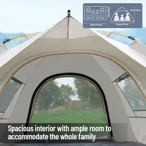 【Beach Tent】Easy Setup Portable Dome Tents Popup Beach Tent for Camping Backpacking Hiking with Easy Setup Feature No Warranty Convenient Storage Windproof camping accessories camping essentials