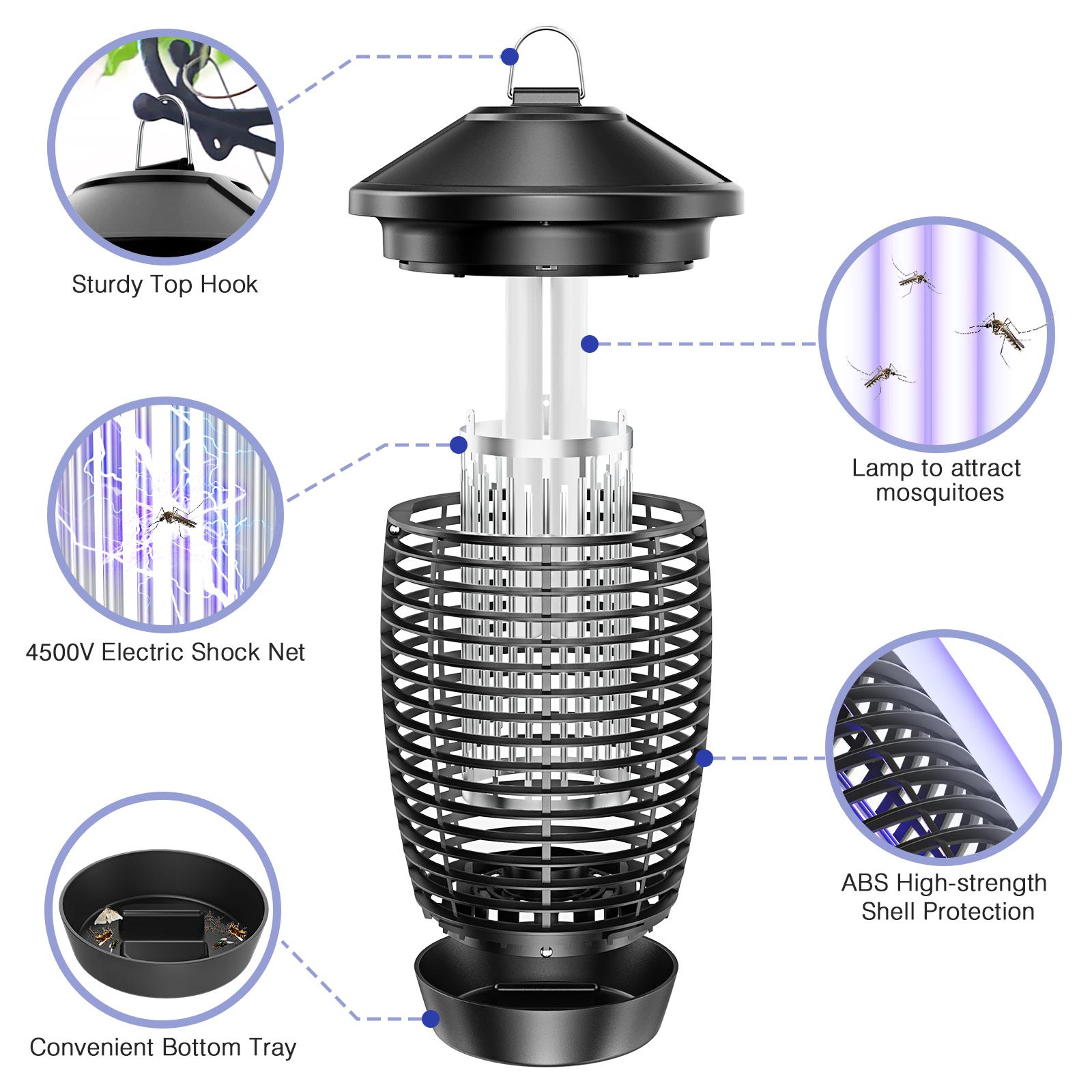 Mosquito Killer Lamp,4500V Ultraviolet Bug Zapper,Straight-in Mosquito Collector, Hanging Rings At TheTop, Detachable Cleaning At The Bottom,Safe forKids/Pets,Perfect for indoor&Outdoor Use Mosquito Killer Lamp,4500V Ultraviolet Bug Zapper,Straight-in Mosquito Collector, Hanging Rings At TheTop, Detachable Cleaning At The Bottom,Safe forKids/Pets,Perfect for indoor&Outdoor Use
