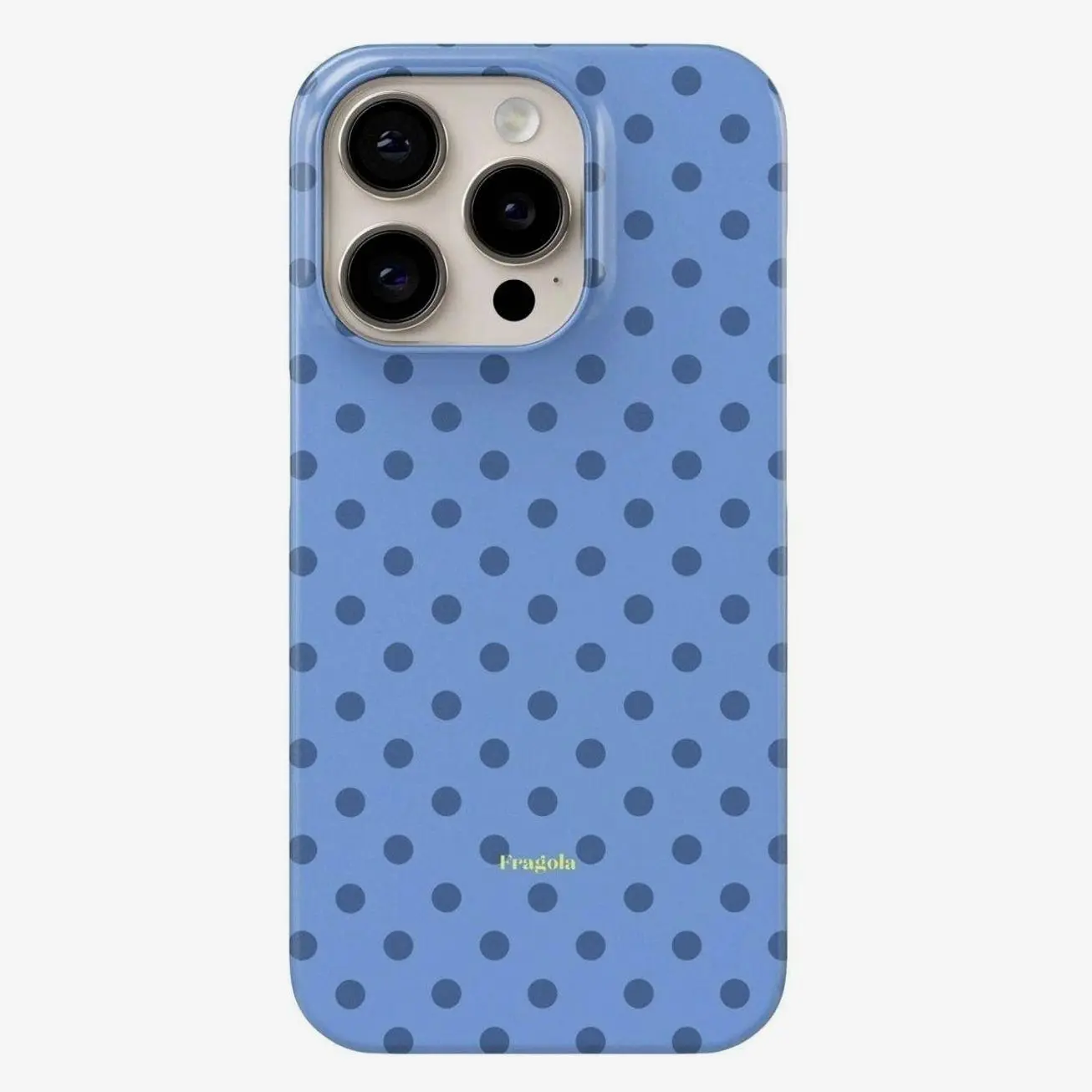 FRAGOLA Cute Jeans iPhone Case, Blue Polka Dot Phone Case, Denim-Inspired Minimalist Aesthetic Protective Cover, Shockproof Case for iPhone