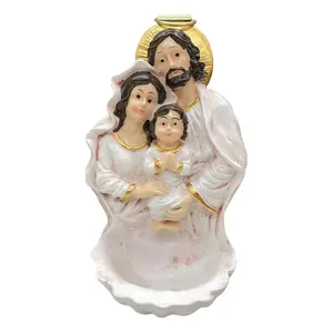 Mini Religious Nativity Resin Statue — Fountain, Wall Shelf, or Garden Display