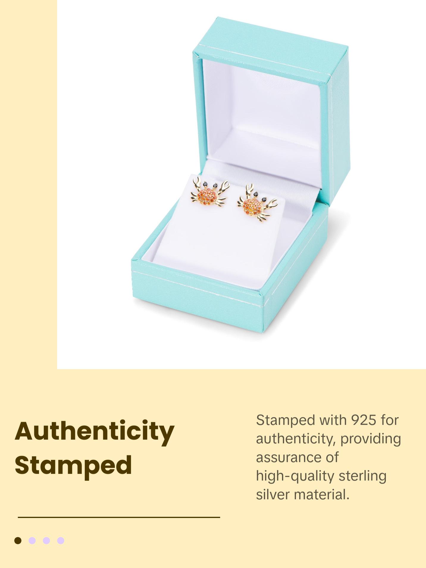 Sterling Silver Crab Earrings