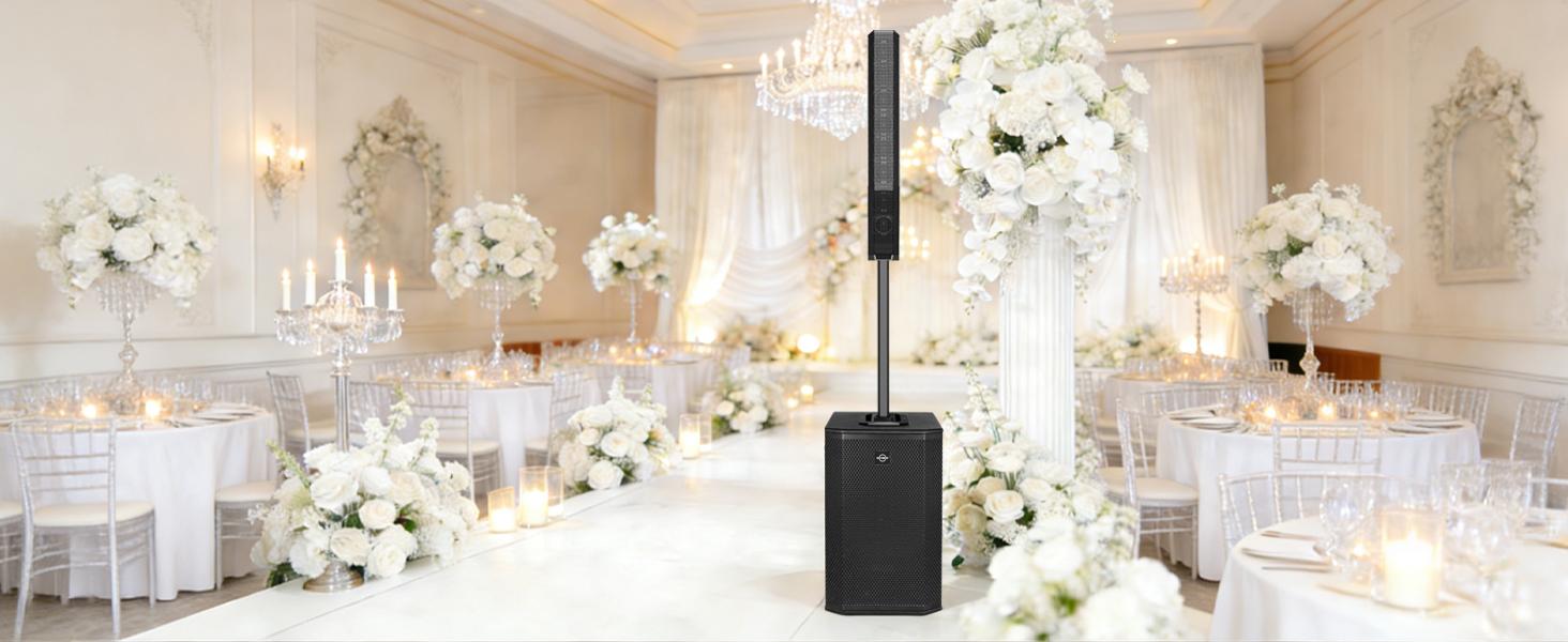 LOTAWAY EQ-1000 Powered Column PA System with 15" Wooden Subwoofer, 3600W Portable Line Array Speaker with 8x3" Neodymium Drivers, 4-Channel Mixer, DSP & Bluetooth TWS for DJ, Church, Live, Club LOTAWAY EQ-1000 Powered Column PA System with 15" Wooden Subwoofer, 3600W Portable Line Array Speaker with 8x3" Neodymium Drivers, 4-Channel Mixer, DSP & Bluetooth TWS for DJ, Church, Live, Club