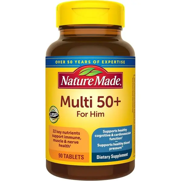 Nature Made Multivitamin for Men Over 50, Mens Multivitamins, 90 Tablets