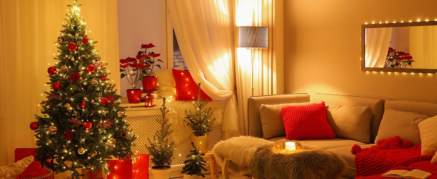 Minetom Fairy Lights Battery Operated with Remote, 33Ft 100 LED Waterproof String Lights Indoor Outdoor, Starry Twinkle Light for Christmas Home Bedroom Wedding DIY Centerpiece Decor