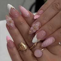 pink french tip flower