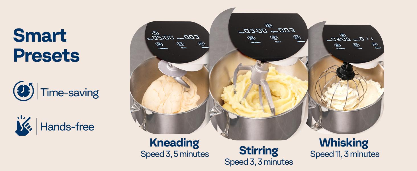 VIVOHOME Multifunctional Stand Mixer, Kitchen Electric Blender, Household Food Mixer for Baking, Bread, and Cakes, with Dough Hook, Beater, Whisk, and Splash Guard VIVOHOME Multifunctional Stand Mixer, Kitchen Electric Blender, Household Food Mixer for Baking, Bread, and Cakes, with Dough Hook, Beater, Whisk, and Splash Guard