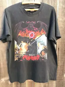 Vintage 90's Berserk Anime Shirt, Graphic Retro Charcoal Unisex Shirt