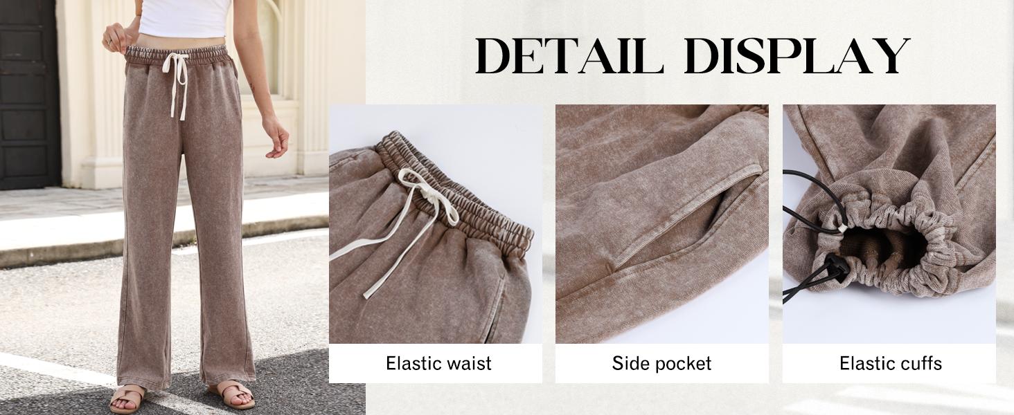 Arssm Women’s Baggy Sweatpants – Wide Leg Palazzo Pants with Acid Wash, Cotton Joggers, Drawstring Athletic Pants with Pockets for Casual Streetwear Arssm Women’s Baggy Sweatpants – Wide Leg Palazzo Pants with Acid Wash, Cotton Joggers, Drawstring Athletic Pants with Pockets for Casual Streetwear