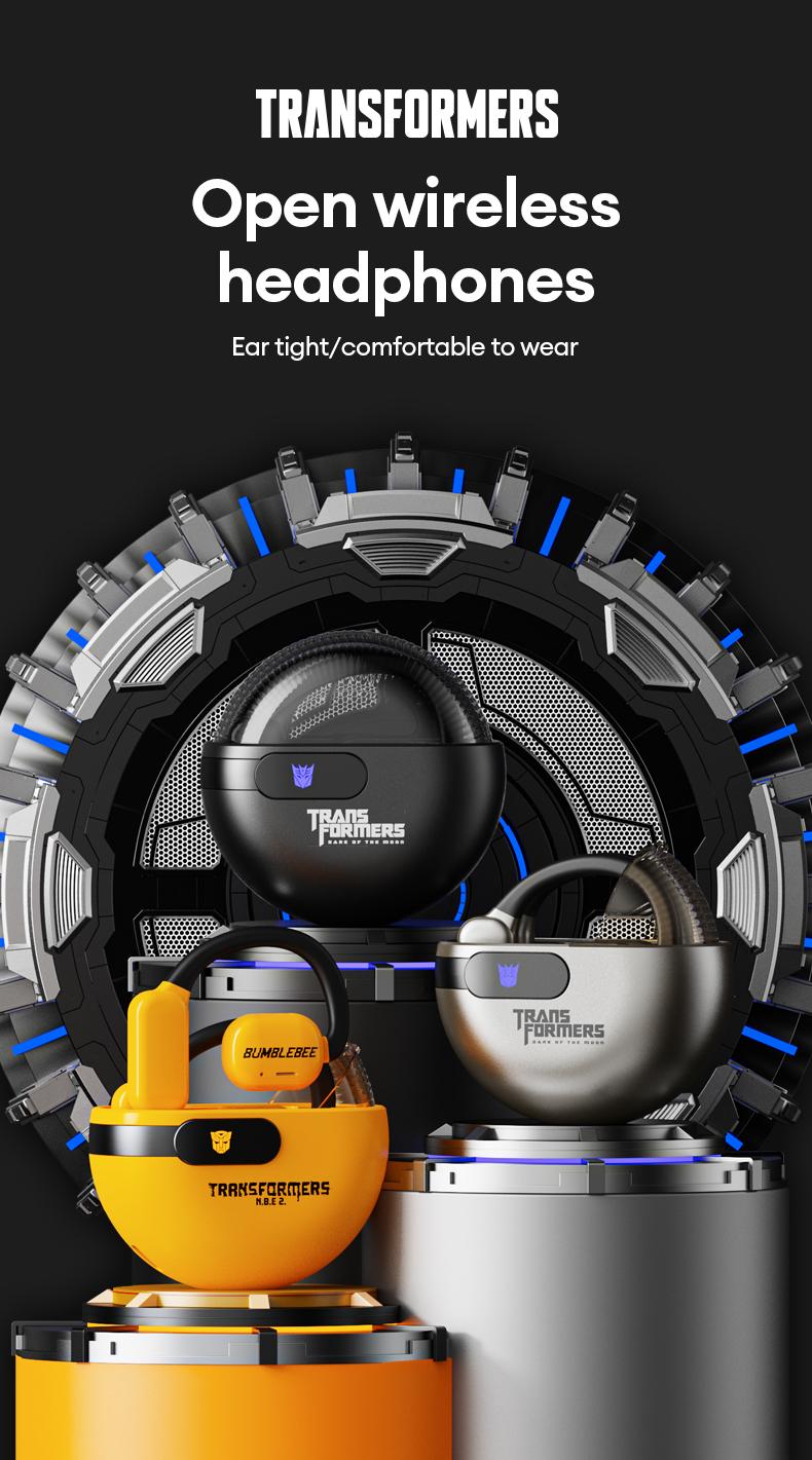 TRANSFORMERS TF-T09 Open Wireless Headphones with 2025 Bluetooth 6.0, 360° Stereo Sound, HD Voice Calls, Ergonomic Comfortable Design, Wireless Earbuds for Music & Phone Calls