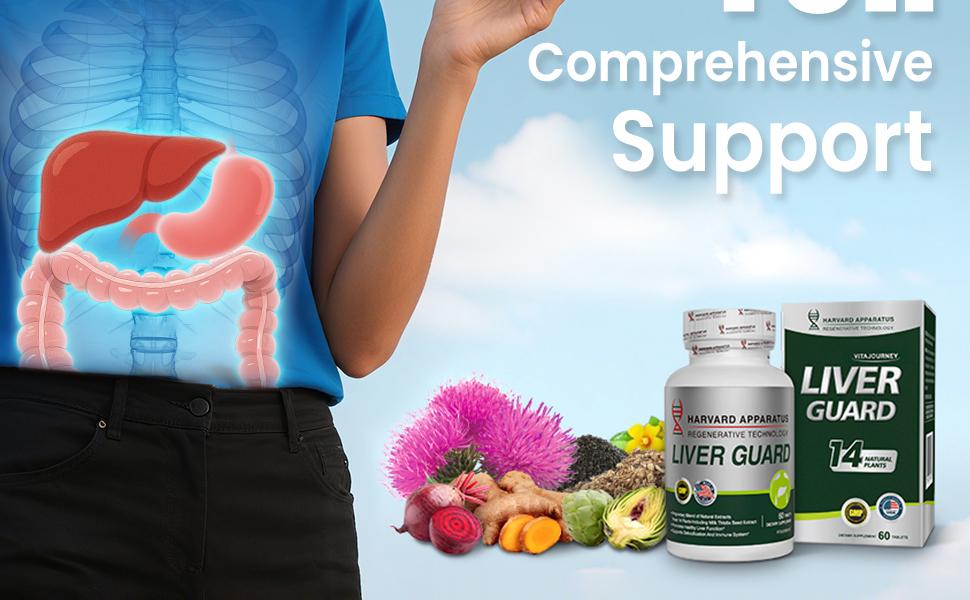 Harvard Apparatus Liver Cleanse Detox & Repair – 14 Herbal Liver Support with Milk Thistle, Dandelion Root & Artichoke, 60 Tablets