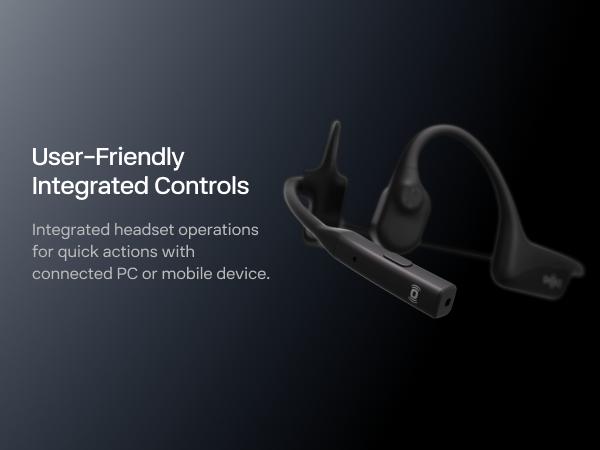 OpenComm2 UC 2025 Upgrade - Open-Ear Wireless Computer Headset with Boom Mic, Bone Conduction Bluetooth Stereo Headphones, USB-A/C Dongle Compatible with PC and Mac, Zoom Certified - C120UC