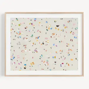 Neutral Beach Print California Wall Art For Nursery Beach Decor Beach Aerial View Minimalist Art Coastal Poster Ocean Waves People Umbrella