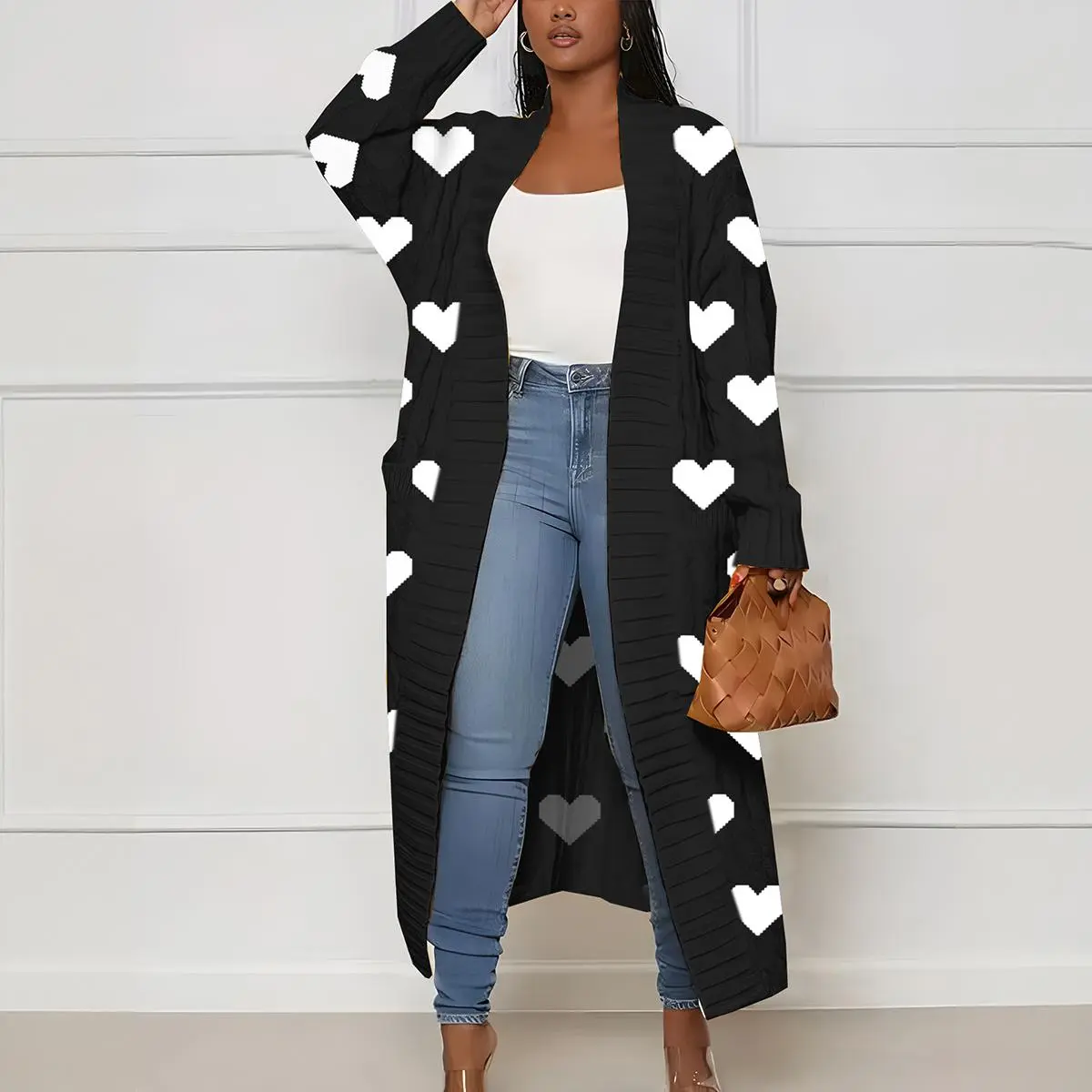 Cute heart long cardigan Cute heart long cardigan