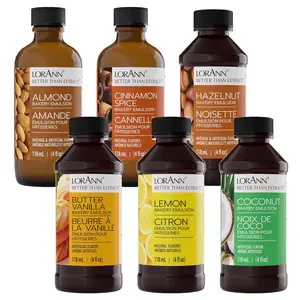Lorann Oils Variety Bakery Emulsion: Multiple Flavors, Perfect for Enhancing Baking Variety in Cakes, Cookies & Desserts, Gluten-Free, Keto-Friendly, Baking Essential for Your Kitchen, 4oz per Bottle