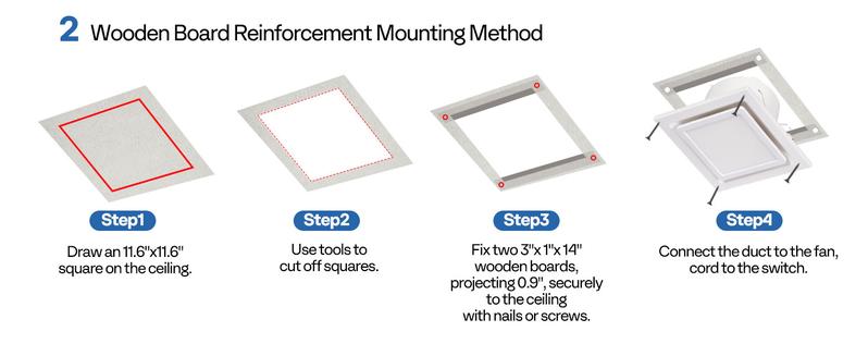 VIVOHOME Bathroom Exhaust Fan with Light, 165 CFM Ceiling Ventilation Fan, 3-Color Adjustable LED (3000K/4500K/6500K), 4" Duct Mount for Shower & Home Use