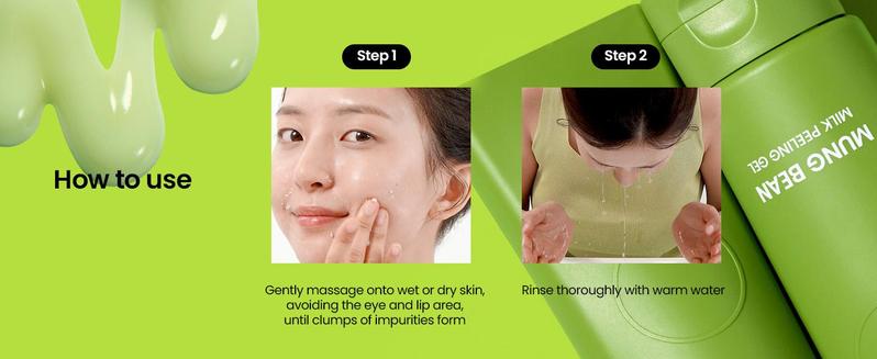 [beplain Official] Peeling Gel 120ml & Cleansing Oil 200ml | Korea's No.1 Mung Bean, Smooth & Clear Duo Set, Gentle Exfoliation for Radiant Skin Care Products Korean Mild Exfoliant