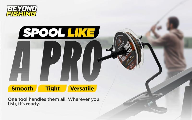 Beyond Braid EZ Fishing Line Spooler – Portable Table Mounted Reel Spooler for Spinning & Baitcasting Reels – Adjustable to Fit Multiple Size Spools of Fishing Line Beyond Braid EZ Fishing Line Spooler – Portable Table Mounted Reel Spooler for Spinning & Baitcasting Reels – Adjustable to Fit Multiple Size Spools of Fishing Line