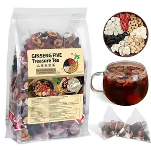 5 Treasures Ginseng Healthy Kidney Tea, Organic Herbal Cleansing Tea Bags, Additive-Free Kidney Support Formula, Traditional Health Vitality Beverage for Men & Women outdoorfun