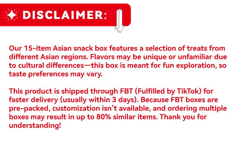 Asian Snack Box | 7 or 15 Full-Size Japanese Korean Chinese Snacks & Drinks Dessert Candy