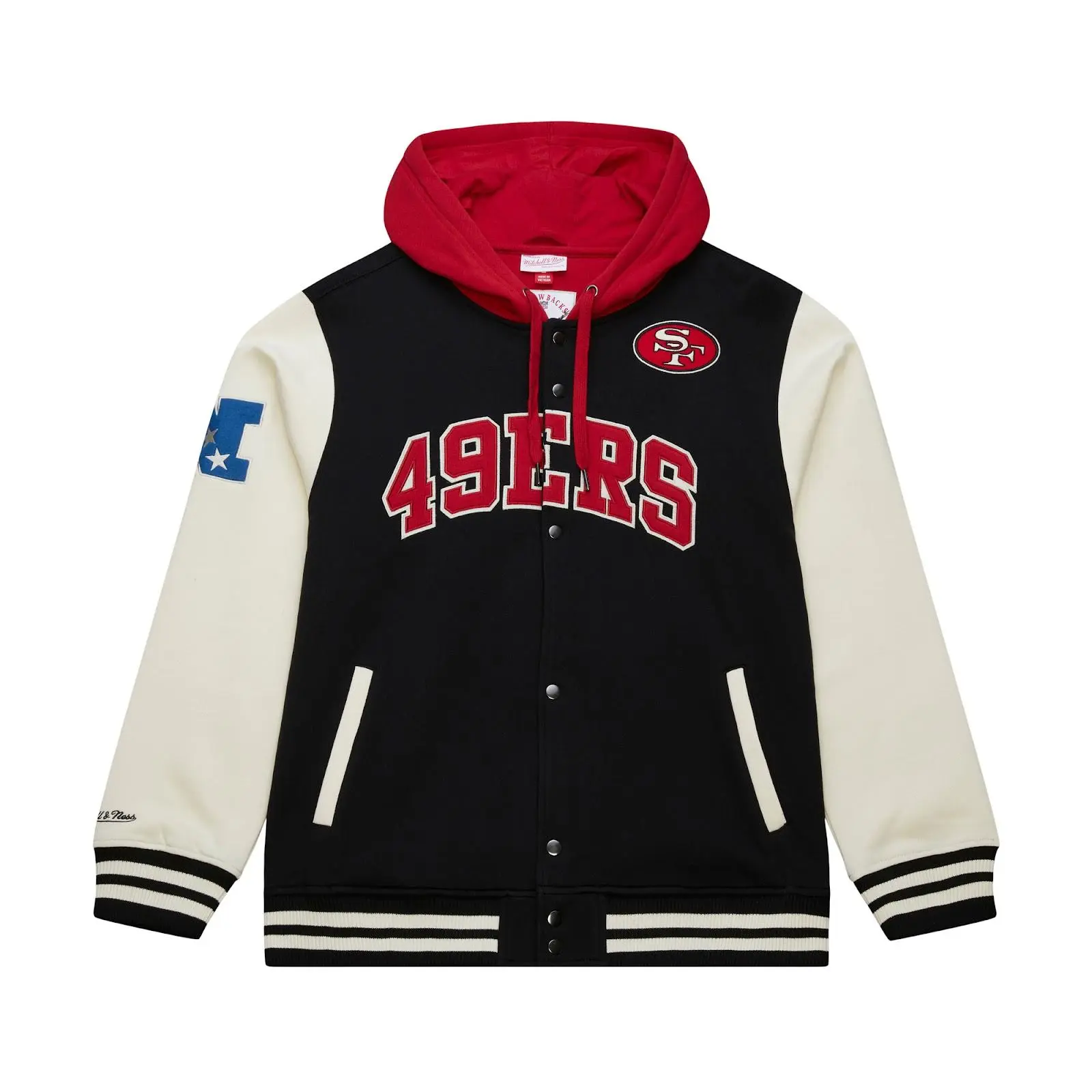 San Francisco 49ers Black Sideline Fleece Full-Snap Jacket