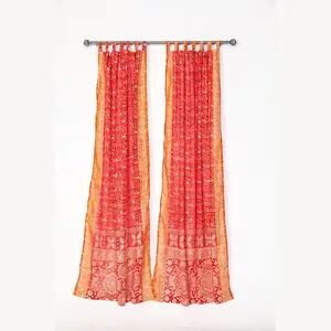 Sari Curtains 84"L Boho Curtains, Bedroom Collection Light-Filtering Sheers, drapes, Bed Canopy, Backdrop, Bright Juicy Window Treatment