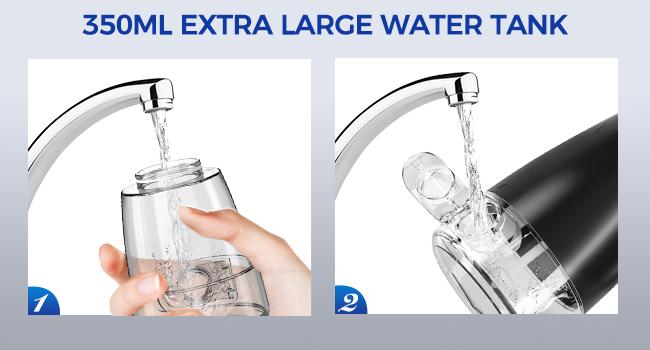 350ML 7-in-1 Cordless Water Flosser,Powerful Oral Irrigator with 5 Pressure Modes and 7 Jet Tips, Ideal Gift for Everyone Christmas Gifts Holiday Gift