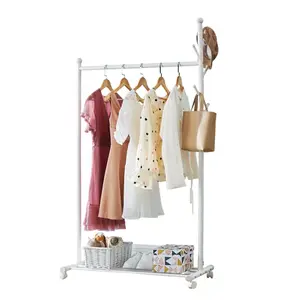 Garvee Clothes Rail for Bedroom, Clothes Rack with Storage Shelf Metal Clothing Rail for Closet, Laundry, Shop, 86x43x170Cm