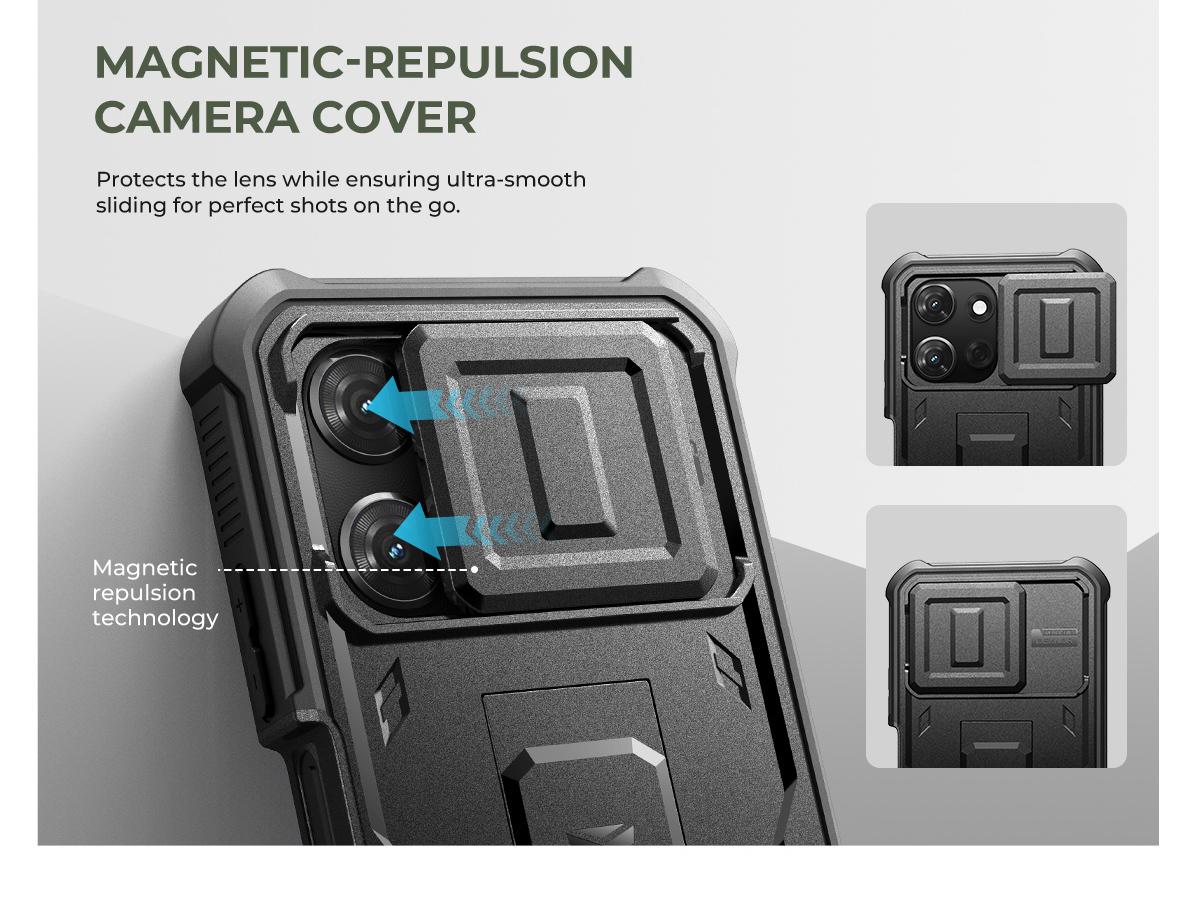 Dexnor for Motorola Moto G-Power-5G-2025/2026 Case, [2 Front Frame] [Built-in Magnetic Slide Camera Cover & Kickstand] Heavy Duty Protection Shockproof Phone Case with Screen Protector, 6.8inch