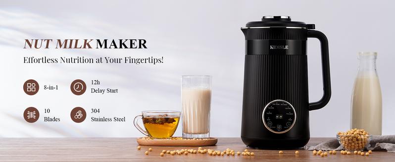 Professional 32 oz Nut Milk Maker – Automatic Plant-Based Milk Machine for Almond, Oat, Coconut, Soy & Non-Dairy Beverages | Delay-Start, Keep-Warm, Self-Cleaning