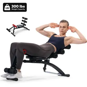 Adjustable abdominal training bench with padding, steel frame structure, sturdy and durable, suitable for all body types, black hip abduction training machine.