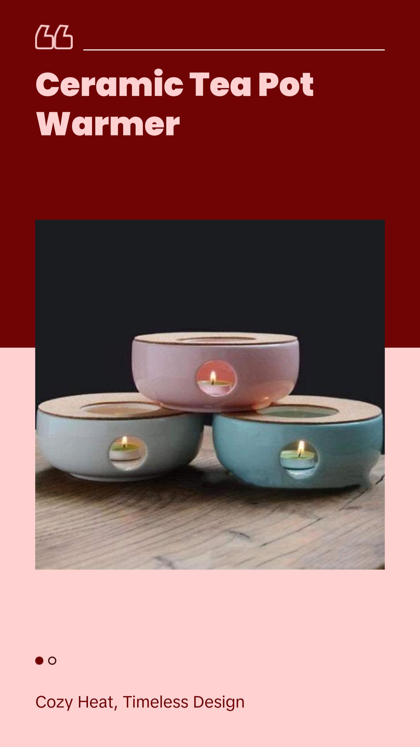 Warm & Cozy Ceramic Teapot Warmer, set of 1